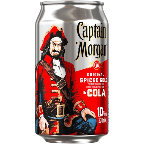 Captain Morgan Spiced Gold Rum & Cola 0.33l (EINWEG)