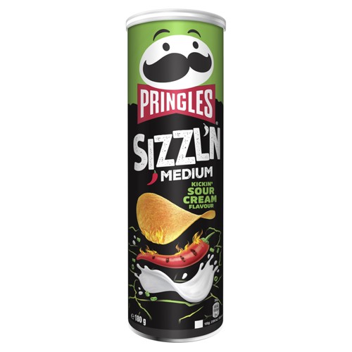 Pringles Sizzln Kickin Sour Cream 180g