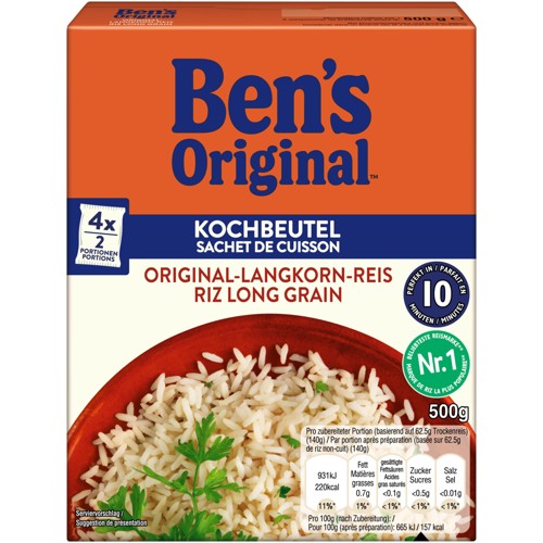 Ben's Original Langkornreis Kochbeutel 500g