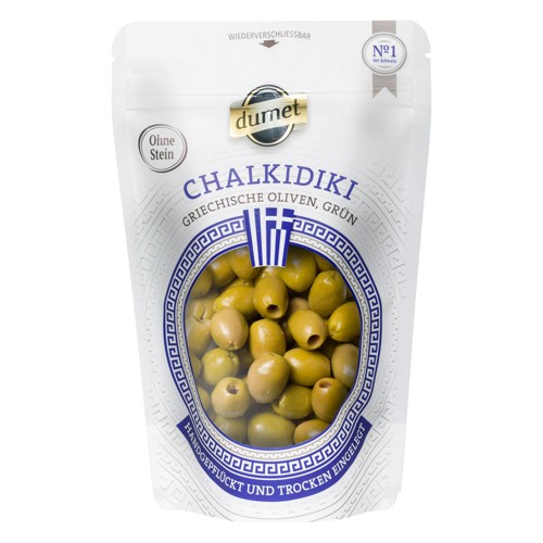 Dumet Chalkidiki grüne Oliven ohne Stein 150g