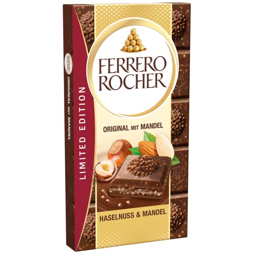 Ferrero Rocher Tafelschokolade Haselnuss & Mandel 90g