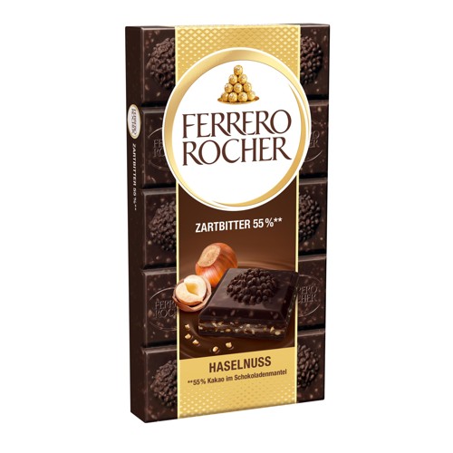 Ferrero Rocher Tafel Zartbitter Haselnuss 90g
