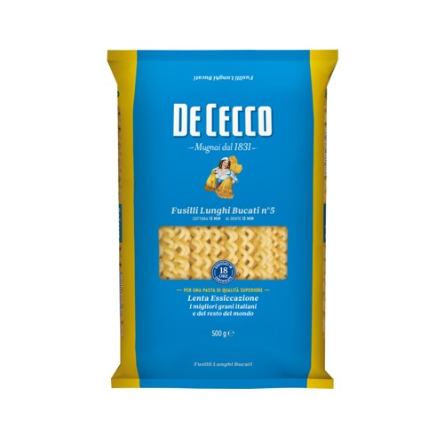 De Cecco Fusilli Lunghi Bucati Nr 5 500g