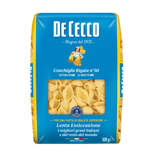 De Cecco Conchiglie Rigate Nr 50 500g