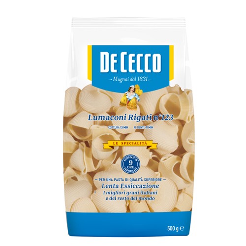 De Cecco Lumaconi Rigati Nr 123 500g