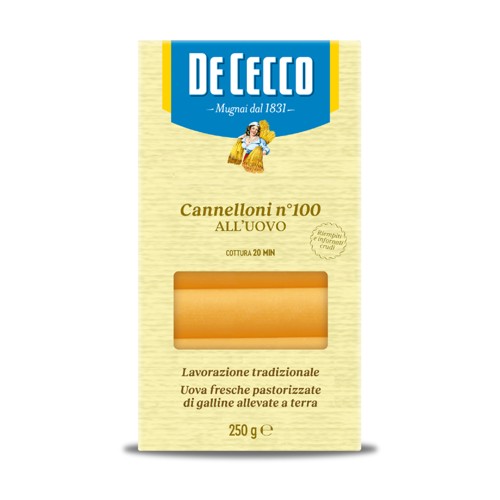 De Cecco Cannelloni all Uovo Nr 100 250g