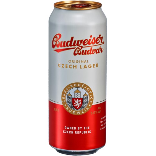 Budweiser Budvar Lagerbier Premium 5% 0.5l (EINWEG)