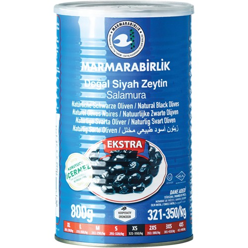 Marmarabirlik Schwarze Oliven XS Extra 800g