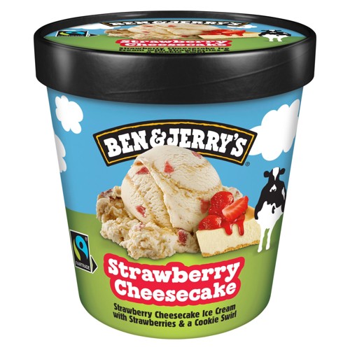 Ben & Jerrys Strawberry Cheesecake Eis Becher 0.465l
