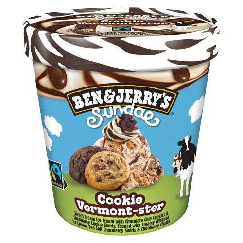 Ben & Jerrys Cookies Vermont-Ster Sundae