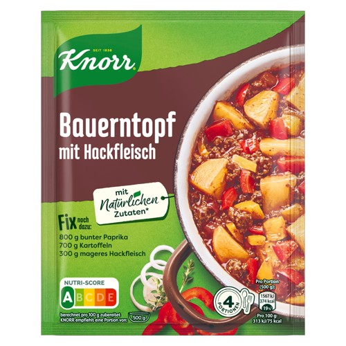 Knorr Fix Würzmischung Bauerntopf mit Hackfleisch 43g