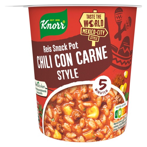 Knorr Reis Snack Pot Chili con Carne Style 57g