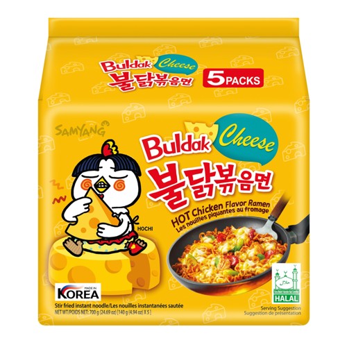 Buldak Cheese Hot Chicken 130g x 5 Pak