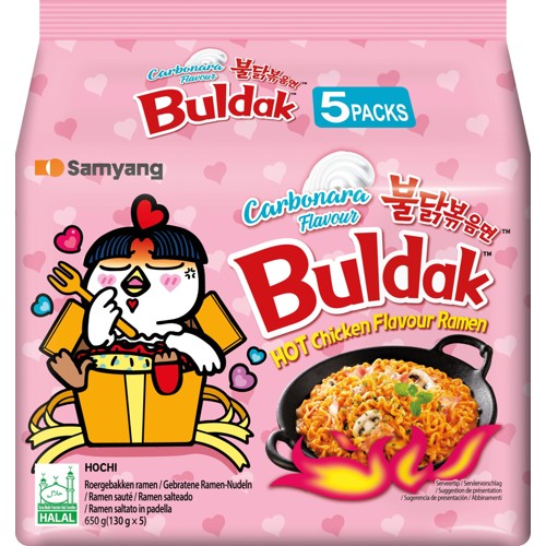 Samyang Buldak Ramen Hot Chicken Carbonara 5 x 130g