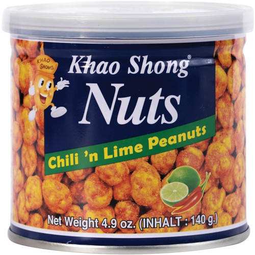 Khao Shong Nuts geröstete Erdnüsse Chili Limette 140g