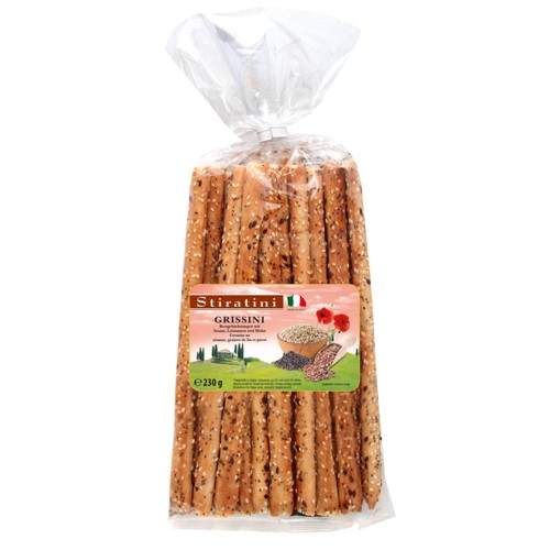 Stiratini Grissini Leinsamen Sesam und Mohn 230g 