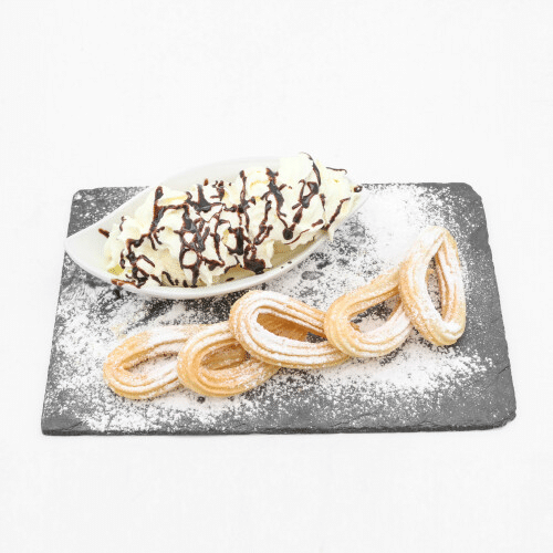 Churros con helado