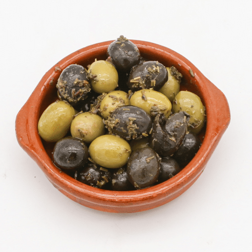 Aceitunas verdes y negras