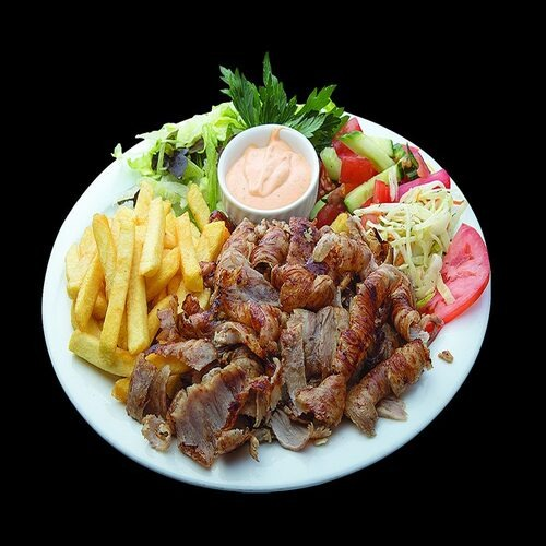Döner Teller (Hausgemachte Dönerfleisch)
