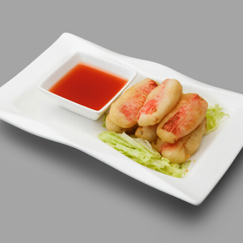 Frittierte Krabbenstäbchen (6 Stück)