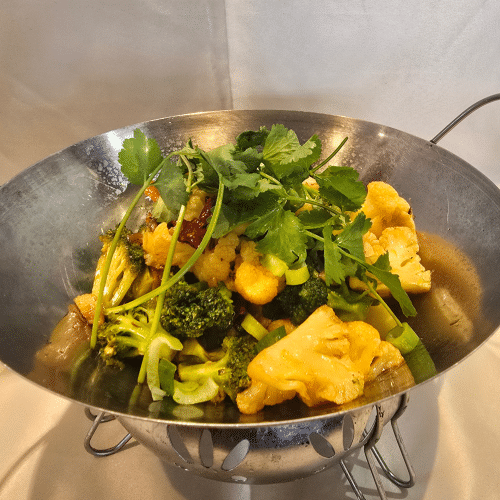 Gebratene Blumenkohl mit Brokkoli