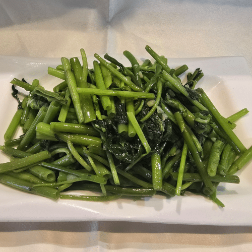 Wasserspinat mit fermentierter Tofu