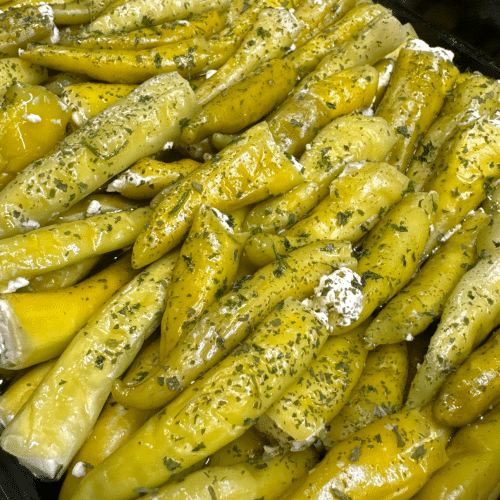 Peperoni Grün mit Frischkäsefüllung