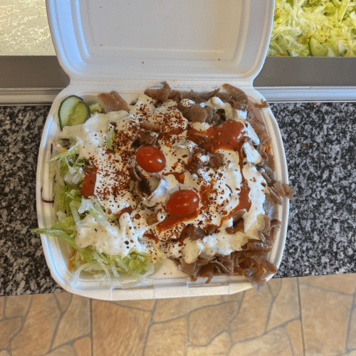 Döner Teller mit Pasta