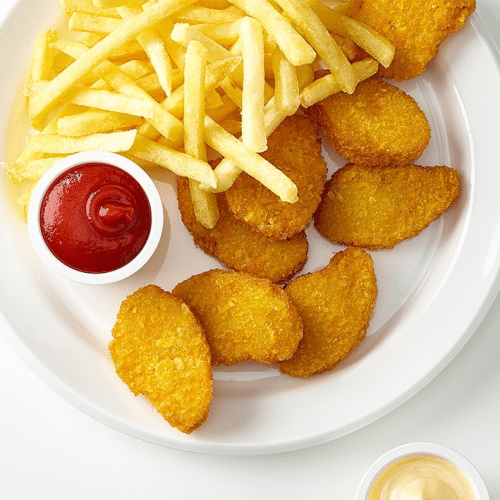 10 er Nuggets mit pommes