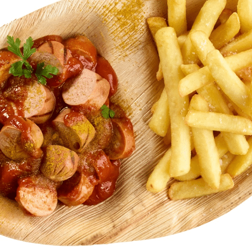 Currywurst mit Pommes frites