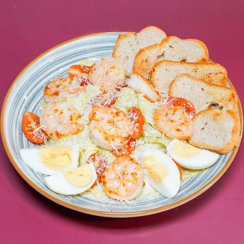 Caesar Salat mit Garnelen