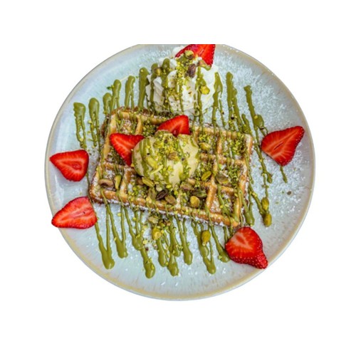 Waffel Pistachio Erdbeer