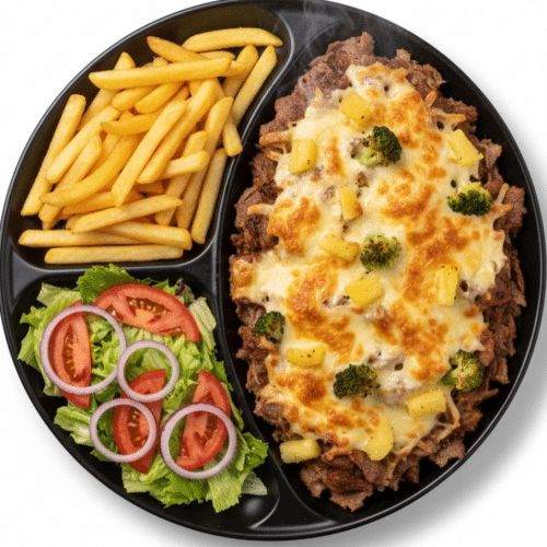 Döner mit Broccoli und Ananas