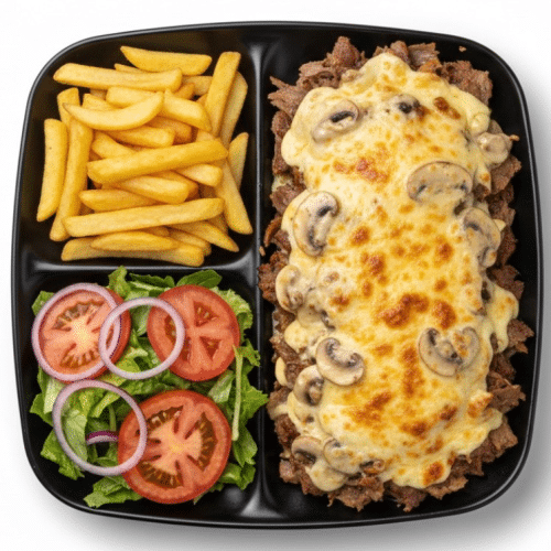 Döner mit Champignon-Rahmsauce