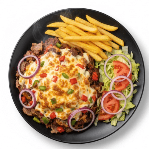 Döner mit Zwiebeln und Paprika