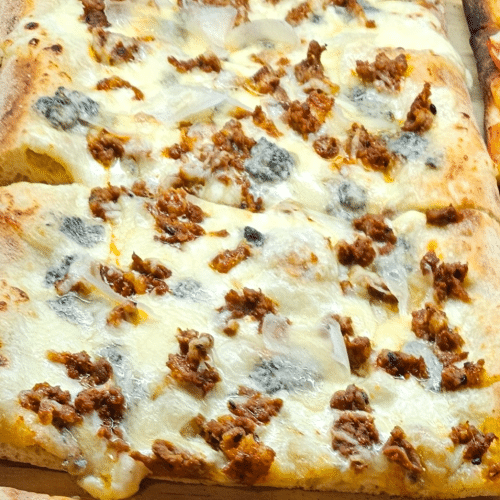 Pizzaschnitte Gorgonzola-Spianata