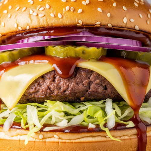 Barbecue-Cheeseburger XXL