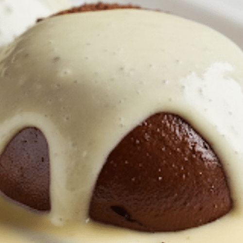Mousse au Chocolat mit Vanillesauce