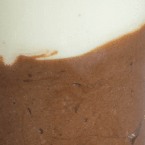 Mousse au Chocolat mit Vanillesauce