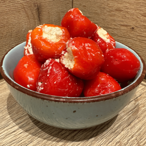 Kirschpaprika gefüllt mit Käsemischung (200g)