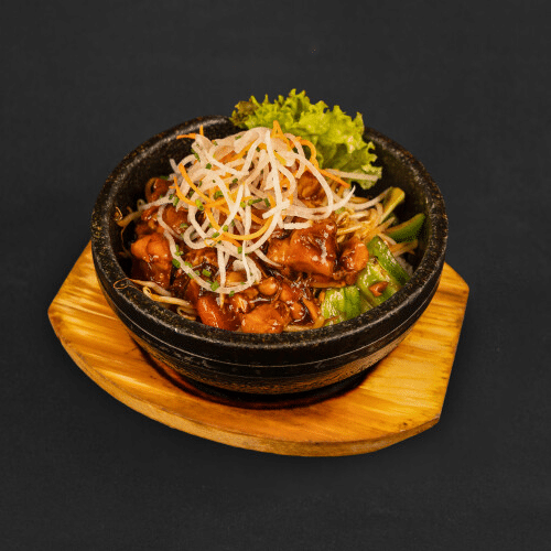 Reis gebratenes Hühnerfleisch