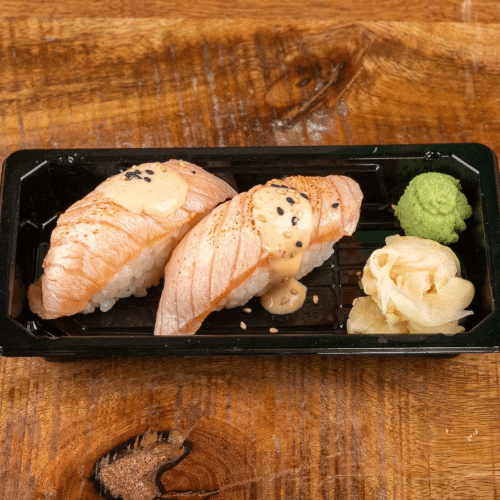 Flambierte Sake Nigiri