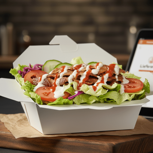 Döner Box mit Salat