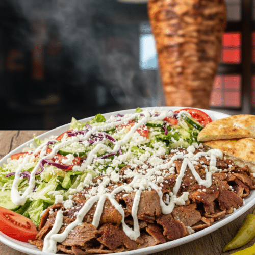 Döner Teller mit Käse