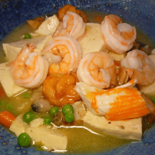 Tofu Meeresfrüchten Topf