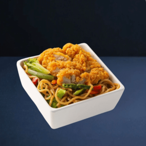 Bowls-Yakisoba mit katsu Tenders