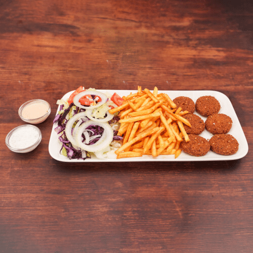 Falafelteller mit Salat & Pommes