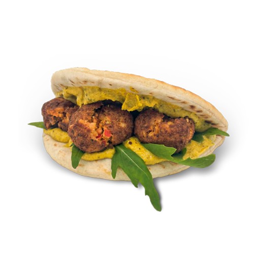 Spicy Curry Falafel Naan