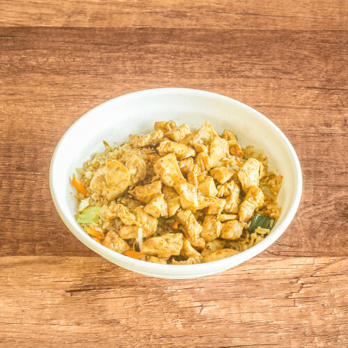 Gebratener Reis mit Hähnchenfleisch