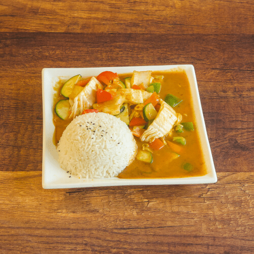 Gemüse mit rotem Curry